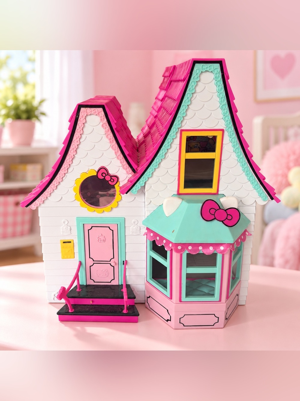Hello Kitty Sanrio Fold Out Dollhouse Playset